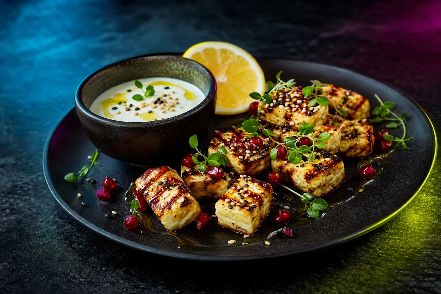 Kawałki sera halloumi
