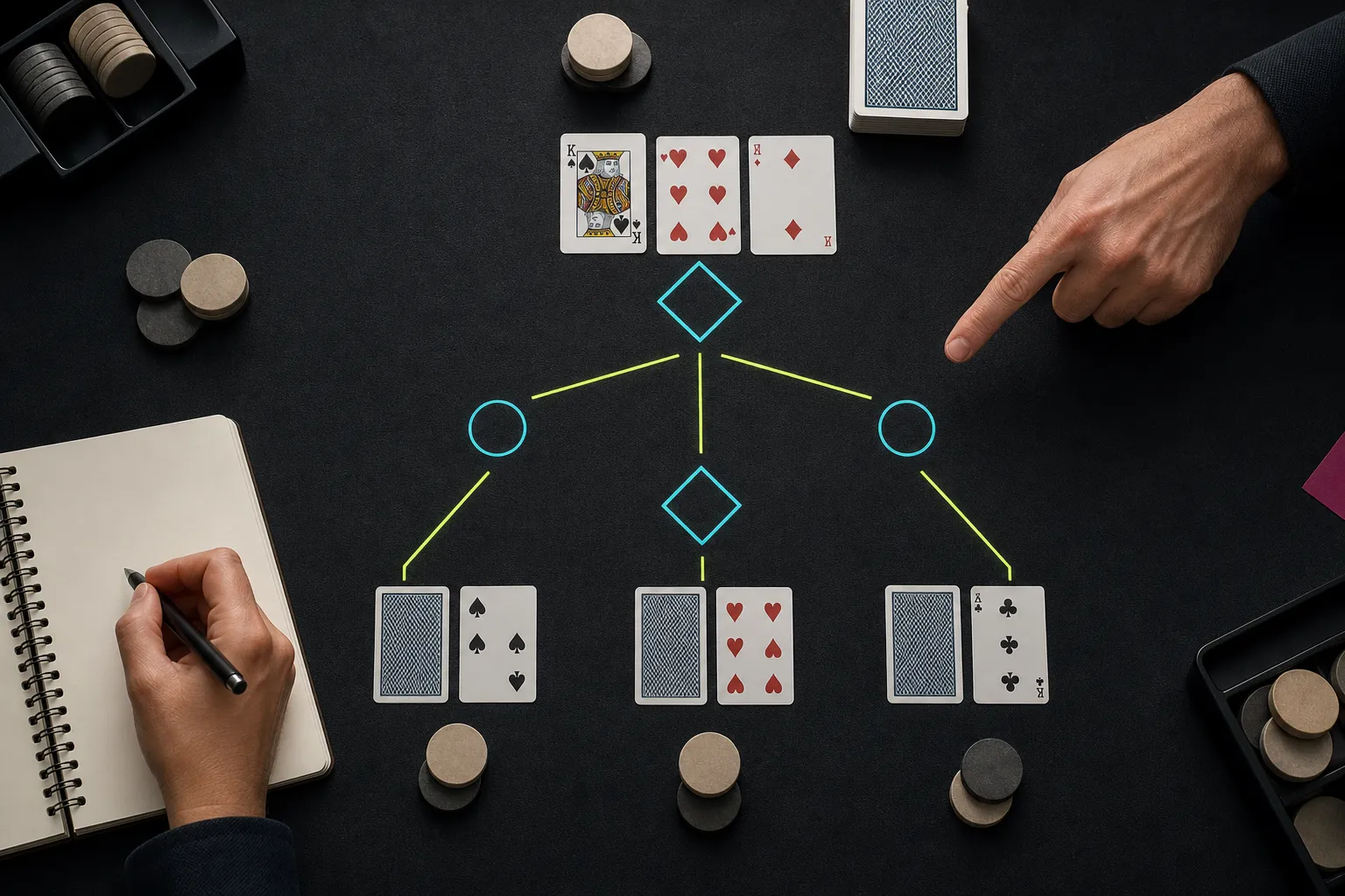 Schemat analizy decyzji pokerowej